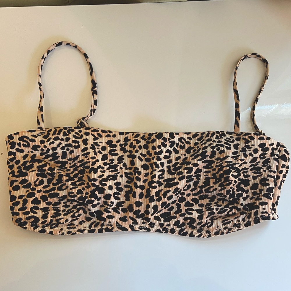 Hollister Cheetah Print Bathing Suit Top